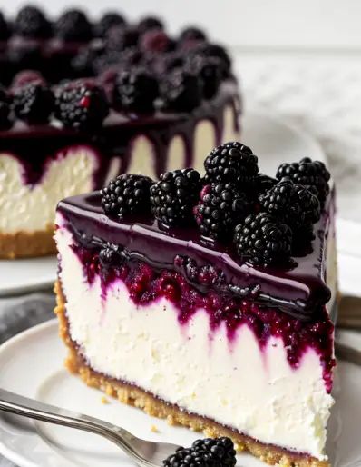 Why Blackberry Cheesecake is the Must-Try Dessert of the Year - Italian Baking, Blackberry Dessert, Birthday Cake Designs, Blackberry Cheesecake, Blackberry Recipes, Baking Hacks, 귀여운 음식 그림, Cheesecake Desserts, Blueberry Cheesecake