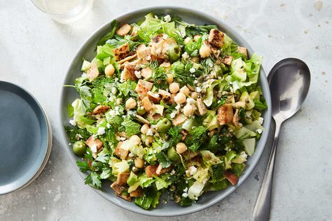 Chopped Salad With Chickpeas, Feta and Avocado Recipe Chopped Salad With Chickpeas, Feta And Avocado, Salad With Chickpeas, Spoon Salad, Quick Chicken, Nyt Cooking, Chopped Salad, Avocado Recipes, Vegetarian Recipes Easy