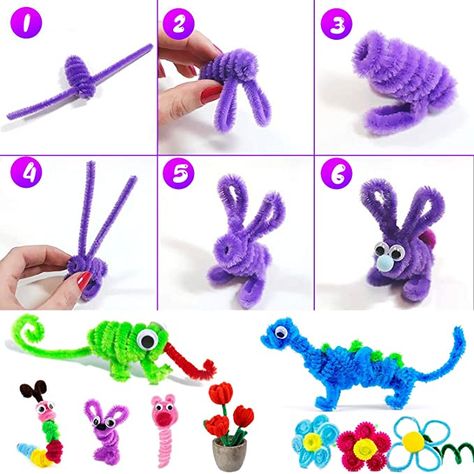 Recycling Activities For Kids, Pipe Cleaner Art, Recycling Activities, Lily Rose, Pipe Cleaner, Activities For Kids, Crochet Necklace, Recycling, For Kids