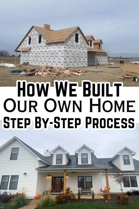 Learn how to build your own home step by step from buying land to financing and permits through contractors, materials and inspections! Everything you need to know, plus ask me questions and I'll answer! Build It Yourself, House Building On A Budget, How To Own A House, Steps In Building A New House, Least Expensive House To Build, Things To Know Before Building A House, Build On To House, How Much Does It Cost To Build A House, House Building Process