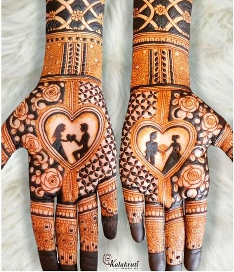 Engement Mehndi Design, Jal Ceremony Mehndi Design, Engagement Mehendi Figures, Engagement Mehandi Unique, Anniversary Mehendi Designs, Mehandi Designs For Engagement, Engagement Mehndi Designs Back, Engagement Mahendi Design, Engagement Mehendi Designs