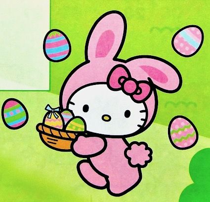 Hello Kitty / HAPPY EASTER Easter Drawings Easy, Easter Pfp, Spring Hello Kitty, Sanrio Easter, Bouquet Toppers, Easter Bunny Drawing, Mcbling Wallpaper, Hello Kitty Happy, Hello Kitty Easter