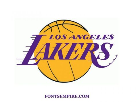 Lakers Font Free Download - Fonts Empire Los Angeles Lakers Logo, Lakers Colors, Lakers Logo, Outdoor Logos, Idee Cricut, Lakers Basketball, Mo Design, Nba Logo, Big Head