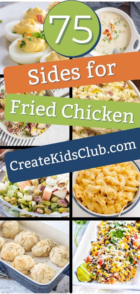 Sides For Fried Chicken Dinner, Fried Chicken Buffet Ideas, What To Make With Fried Chicken, What Goes Good With Fried Chicken, Fried Chicken Picnic Sides, Sides Dishes For Fried Chicken, Sides To Chicken, Side Dishes For Chicken Nuggets, Side For Fried Chicken