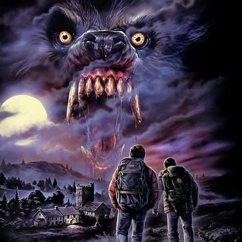 An American Werewolf in London. Scary, gory, ruthless, intense, darkly funny and featuring the greatest werewolf transformation scene ever… Paste Painting, An American Werewolf In London, Fright Rags, Werewolf In London, Days Till Halloween, American Werewolf In London, Horror Vintage, Horror Movie Icons, Horror Artwork