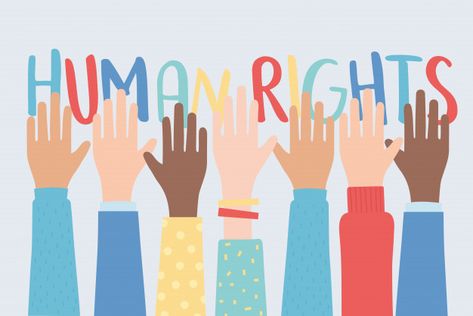 Human rights, raised hands together community vector illustration | Premium Vector Human Rights Aesthetic, Illustration About Human Rights, Poster About Human Rights, Economic Globalization Poster, Helping People Aesthetic, Human Rights Drawing, Human Right Poster, Inclusion Illustration, Children's Rights And Responsibilities