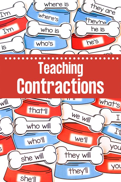 Hands On Learning 2nd Grade, Literacy Games 2nd Grade, Contractions Activities 2nd, First Grade Activities Fun, First Grade English Activities, Second Grade Ela Activities, Contractions 1st Grade, Second Grade Homeschool Activities, Second Grade Literacy Activities