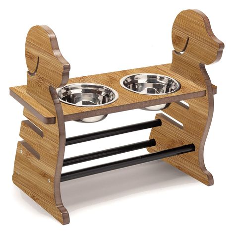 Food Bowls For Dogs, Raised Kitchen, Dog Food Stands, Dog Feeding Bowls, Pallet Dog Beds, Pet Feeding Station, Dog Feeding Station, Raised Dog Bowls, Dog Bowl Stand