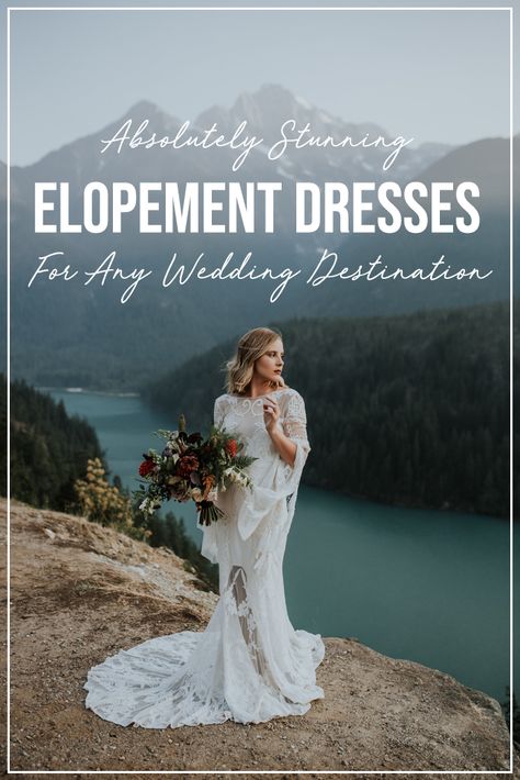 Elopement Bridal Dresses, Elopement Dresses Long, Wedding Dress For Eloping, Wedding Dresses For Elopement, Dresses To Elope In, Wedding Dress For Elopement, Colorado Elopement Dress, Forest Elopement Dress, Elopment Dresses Long