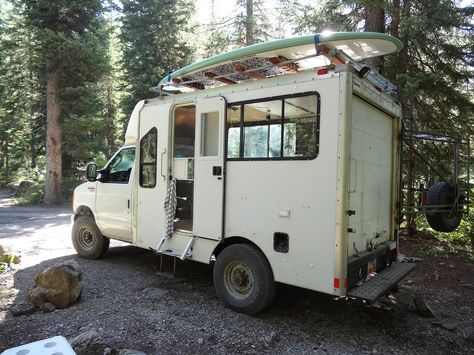 See more Truck Camper Conversion, Box Truck Camper, Camping 101, Custom Campers, Box Truck, Ford Van, Camper Van Conversion, Truck Camping, Van Living