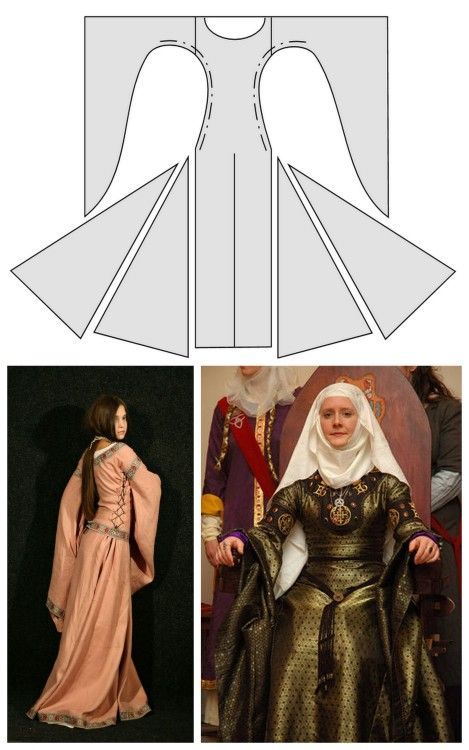 DIY Medieval Dresses from Medieval Wedding Dresses. The above photos are of the "bliaut", which “is a rich, full overgown made of fine silk, laced tight down the sides of the body, with long, hanging Medieval Wedding Dresses, Sukienki Maksi, Medieval Wedding Dress, Medieval Dresses, Medieval Wedding, Diy Wedding Dress, Silk Wedding Dress, Medieval Costume, Costume Patterns