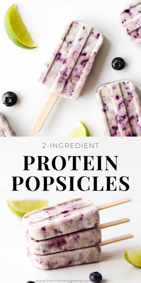 These popsicles are the simplest of simple. Like, two ingredients simple. They take less than 10 minutes to prepare (followed by some time in the freezer of course) and they’re sweet, tangy and refreshing. Bonus, each popsicle has approximately 6 grams of protein.  #popsicles #proteinpopsicles #yogurtpopsicles #yogurtpops #highprotein #glutenfree #healthypopsicles #smoothiepopsicles No Sugar Popsicles Healthy, Clean Eating Popsicles, Popsicle Healthy Recipes, Homemade Sugar Free Popsicles, Frozen Popsicle Recipes Healthy, Protein Ice Pops, Protein Shake Popsicles, Popsicle Recipes For Toddlers, Pregnancy Popsicles