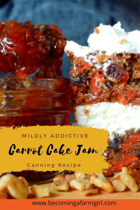 Carrot Jam Recipe, Carrot Cake Jam, Relish Sauce, Canning Jam Recipes, Raisin Cake, Jam Recipes Homemade, Canning Recipe, Charcuterie Plate, Canned Goods