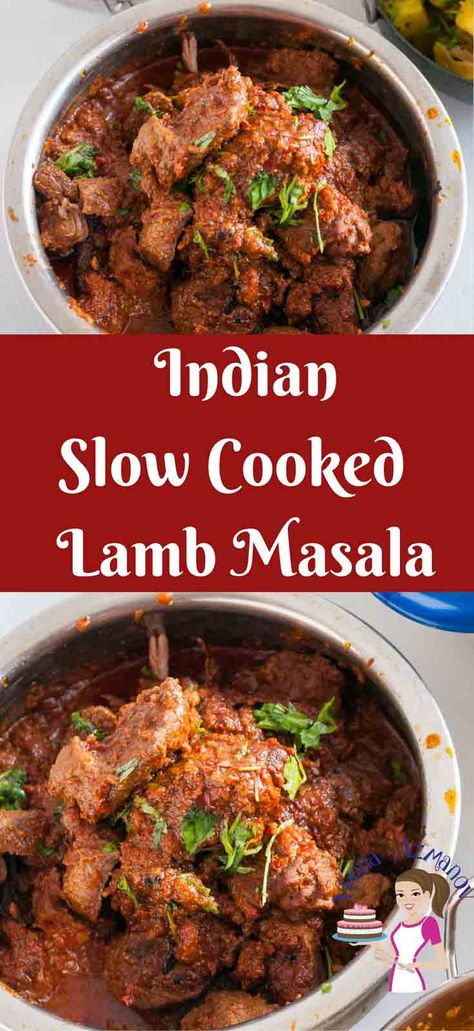 Learn to make the most authentic Indian classic Lamb Masala often known as Mutton Masala in India. Spiced with exotic Indian spices and slow cooked until fork tender. #lamb #masala #mutton #Indian #Classic #traditional #authentic Lamb Masala Recipes, Lamb Masala, Mutton Masala, Lamb Curry Recipes, Slow Cooker Lamb, Meat Dish, Healthy Appetizer, Indian Foods, Mutton Recipes