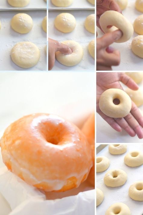 Easy Yeast Donut Recipe, Easy Homemade Donuts Recipe, Donut Cake Ideas, Fluffy Doughnut Recipe, Fried Doughnut Recipe, Donuts Fried, Donuts Glazed, Donuts Shop, Homemade Doughnut Recipe