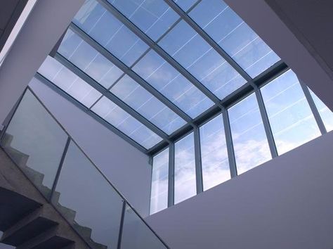 Stainless Steel Balustrade, Solar Windows, Solar Panels Roof, Pv Panels, Roof Architecture, Solar Roof, Photovoltaic Panels, Solar Cell, Built Environment