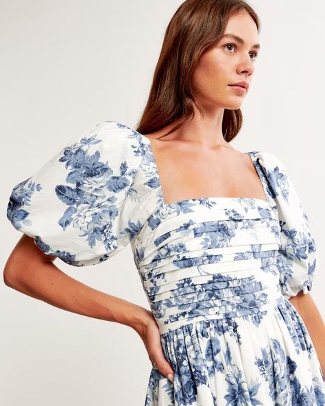 Women's Emerson Poplin Puff Sleeve Midi Dress | Women's Dresses & Jumpsuits | Abercrombie.com Abercrombie Poplin Dress, Abercrombie Emerson Dress, Abercrombie And Fitch Dress, Abercrombie Dress, Autumn 23, Puff Sleeve Midi Dress, Abercrombie And Fitch Dresses, American Clothing, Grad Dresses