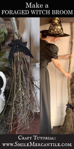 How to Make a Foraged Witch Broom for Halloween – Smile Mercantile Craft Co. Halloween Witch Brooms, Halloween Brooms, Tall Grasses, Witches Broom, Halloween Party Dinner, Easy Halloween Food, Witch Diy, Halloween Dinner, Nature Walk