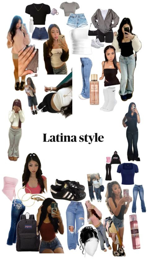 Latina Flannel Outfits Ideas, Latina Outfit Aesthetic, Comfy Latina Outfits, How To Be A Latina, Rich Latina Aesthetic, How To Be Latina, Latina Looks Outfit, Hispanic Women Fashion, Latina Wallpaper Iphone