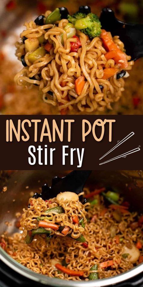 Pressure Cooker Ramen Recipes, Instant Pot Recipes With Noodles, Instapot Chicken Ramen, Quick Ramen Noodle Stir Fry, Pressure Cooker Stir Fry, Easy Instant Pot Lunch Recipes, Frugal Instant Pot Recipes, Asian Noodle Instant Pot Recipes, Chow Mein Instant Pot