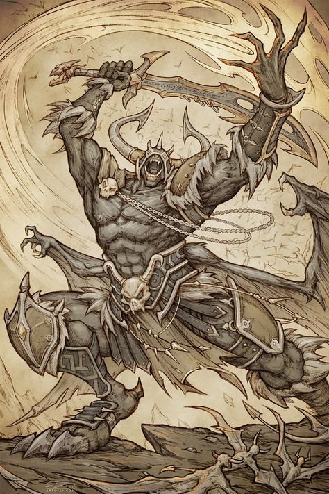 ArtStation - Sathanas, Demon of Wrath, Jue Li Demon Of Wrath, Wrath Demon, Demon List, Sin Of Wrath, Dark Demon, Fantasy Demon, 7 Sins, Heaven Art, Paintings And Drawings