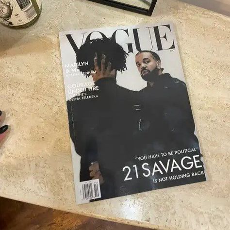 Music creatives Drake and 21 Savage have settled with Condé Nast-owned Vogue over a fake version of the magazine the rap duo created to promote their album, Her Loss. Vogue sought $4 million in damages, however, the agreed upon settlement amount is not known. In an internal memo first obtained by Semafor, Condé Nast general […] The post Drake, 21 Savage Settle Over Fake Vogue Cover For Undisclosed Amount appeared first on SNOBETTE. Drake 21 Savage Vogue, Vogue Editorial, Drake Vogue, Her Loss Drake, Drake And 21 Savage, Savage Aesthetic, Drake 21 Savage, Internal Memo, Her Loss