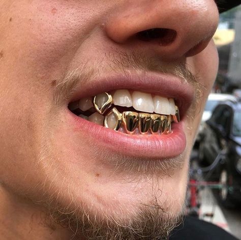 Gold Teeth Men, Gold Slugs, Gold Teeth Grills, Smile Tips, Gold Fangs, Fang Grillz, Silver Grillz, Grillz Teeth, Gold Grill