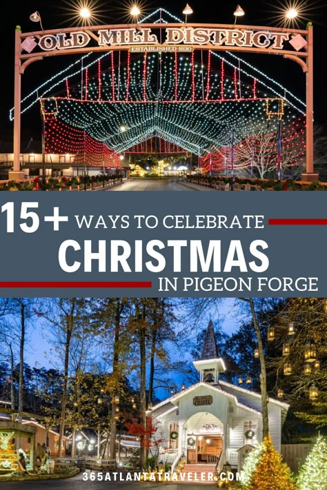 Pigeon Forge, TN, is the perfect family-friendly spot to celebrate the Christmas season. With plenty of Christmas shows, holiday lights, delicious restaurants, fun adventures, and great attractions, Christmas in Pigeon Forge cannot be beat. The Christmas Place Pigeon Forge, Christmas Pigeon Forge, Pigeon Forge Tn Things To Do, Anakeesta Gatlinburg At Christmas, Christmas In Pigeon Forge Tn, Restaurants In Pigeon Forge Tn, Gatlinburg And Pigeon Forge Tennessee, Christmas In Gatlinburg Tn, Pigeon Forge Tennessee Things To Do In