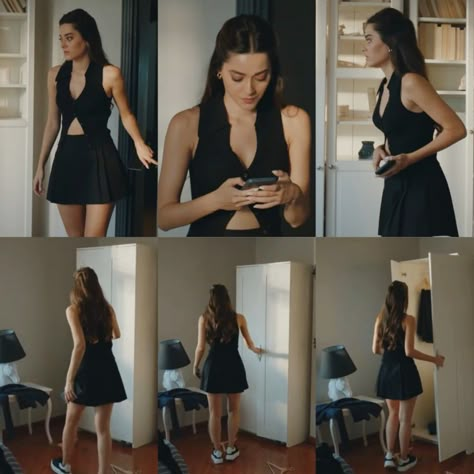 Asli Outfit, Rüya Yabani Outfit, Classy Going Out Outfits, College Girl Outfits, Hande Ercel Style, Glamorous Outfits, Fasion Outfits, Tv Show Outfits, Turkish Fashion