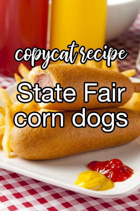 Corny Dog Recipes, Best Corn Dog Batter, Fair Style Corn Dogs, Homemade Corn Dog Batter, Fletchers Corn Dogs Recipe, Jiffy Corn Dogs Recipe, Mini Corn Dogs Jiffy, Best Corn Dog Recipe, Homemade Corndogs With Jiffy