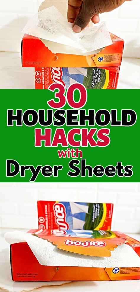 Discover the surprising versatility of dryer sheets with these 30 unexpected ways to use them! From freshening up your home to solving everyday problems, unleash the magic of these humble laundry companions. Learn how to repel insects, tame frizzy hair, and even clean household items effortlessly. Say hello to a world of creativity and convenience with these genius dryer sheet hacks! #DryerSheetHacks #SurprisingUses #HomeTips #LaundryCompanions #cleaninghacks #householdhacks #hometips Tumble Dryer Sheets Hacks, Dryer Sheets Uses, Dryer Sheet Hacks, Diy Dryer Sheets, Uses For Dryer Sheets, Cleaning With Hydrogen Peroxide, Borax Cleaning, Cleaning Baking Sheets, Dryer Sheet