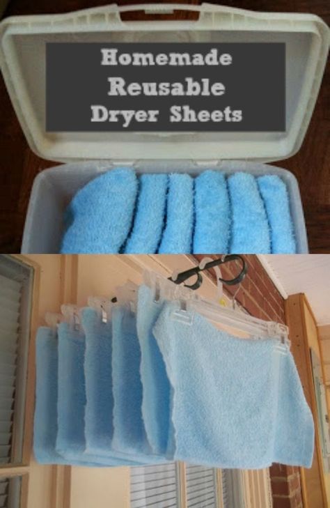 Reusable Dryer Sheets, Cheap Hacks, Diy Dryer Sheets, Homemade Dryer Sheets, Laundry Diy, Cleaning Essentials, Crochet Scrubbies, Happy Housewife, Laundry Solutions