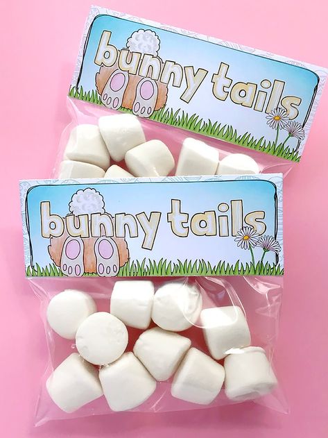 Easter Classroom Treats, Easter Bag Toppers, Elf Kisses, Easter Classroom, Easter School, Reindeer Noses, Treat Bag Toppers, Easter Treat Bags, Easter Gift Bags