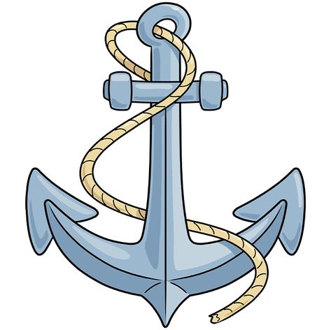 Anchor Drawing, Anchor Drawings, Anchor Illustration, Easy Drawing Guides, Learn To Sketch, Drawing Guides, Popular Cartoons, Drawing Simple, Drawing Tutorial Easy