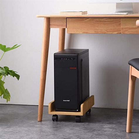 Computer Desk With Tower Storage, Pc Stand Ideas, Computer Tower Storage, Pc Tower Stand, Hide Pc Tower, How To Hide Computer Tower, Computer Tower Stand, Computer Tower Storage Ideas, Small Pc Desk