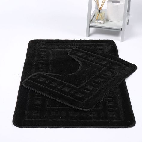 Toilet Rug, Toilet Bathroom, Bathroom Bath Mats, Bath Mat Sets, Modern Bathroom Decor, Stylish Bathroom, Bath Sets, Bathroom Floor, Bath Mat Rug