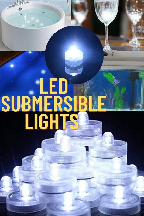 SHYMERY Submersible LED Lights,Waterproof Tea Lights,White Submersible Pool Lights,Underwater Submersible Tea Lights Battery Sub LED Lights Pond & Fishing Celebration Flameless LED Tea Light(12 Pack) #lights#sumersibletealight#ledlights Pond Fishing, Submersible Led Lights, Pool Lights, Led Tea Lights, Underwater Lights, Flameless Candles, Seasonal Celebration, Pool Ideas, Candy Jars