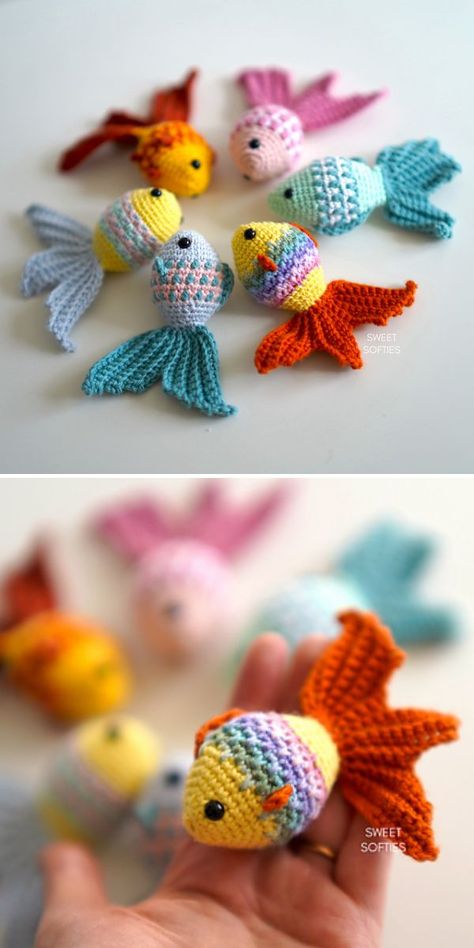 Cute Fish Amigurumi Free Crochet Patterns Crocheted Fish, Crochet Fish Patterns, Amigurumi Minta, Crochet Fish, Crochet Keychain Pattern, Pola Amigurumi, Crochet Animals Free Patterns, Crochet Amigurumi Free, Fish Patterns