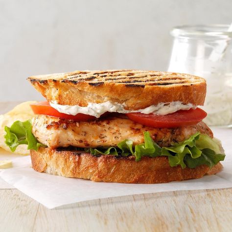 Lunch Recipes With Chicken, Chicken Breast Sandwich Recipes, Jennifer Goodwin, Chicken Breast Sandwich, Summer Sandwiches, Recipes With Chicken, Sandwich Ideas, Grilled Bread, Ham Salad