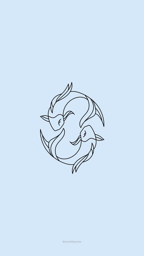 Pisces Symbol Aesthetic, Blue Pisces Aesthetic, Pisces Wallpaper Aesthetic, Mermaid Pisces, Pisces Wallpaper, Aesthetic Fish, Pisces Aesthetic, Blue Widget, Pisces Fish