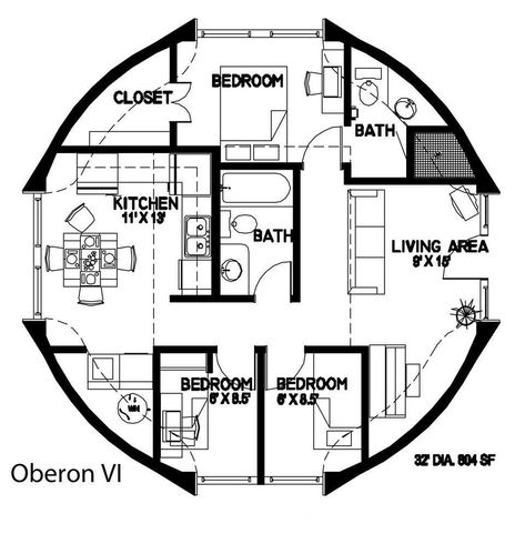 Circular Homes, Loft Upstairs, Modern Eco Friendly Home, Round House Plans, Octagon House, Casa Hobbit, Circle House, Silo House, Dome Home