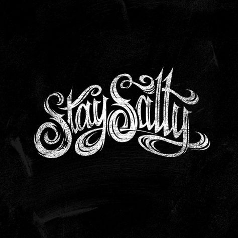 Stay Salty...Surf Lettering by Don Juel, via Behance Typography Served, Typography Hand Lettering, Typography Images, Stay Salty, Calligraphy Text, Typography Love, Lettering Inspiration, Lettering Practice, Types Of Lettering