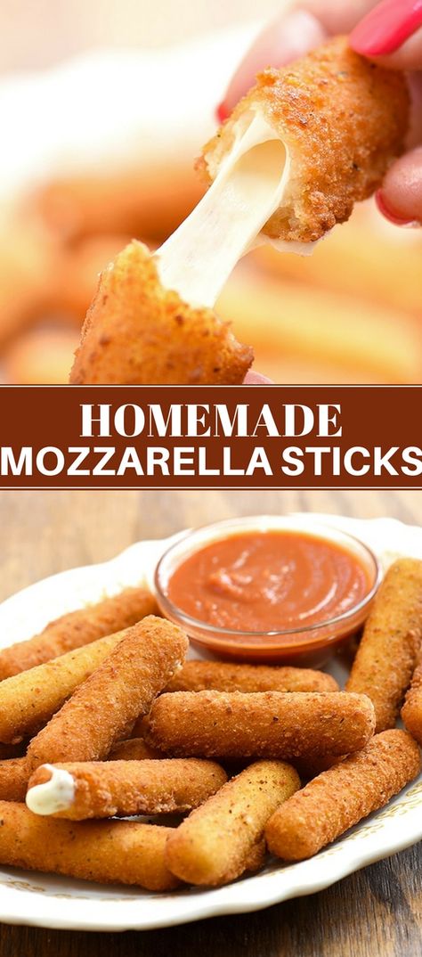 Breaded Mozzarella Sticks, How To Make Mozzarella Sticks, Easy Mozzarella Sticks, Homemade Mozzarella Cheese, Homemade Mozzarella Sticks, Mozzarella Sticks Recipe, Homemade Mozzarella, Easy Cupcake Recipes, String Cheese