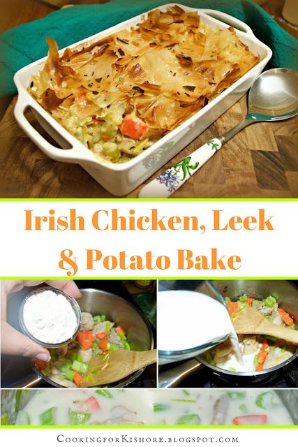 Irish Chicken Recipes, Costa Rican Recipes, Irish Chicken, Irish Dinner, Leek Potato, Irish Cooking, Irish Dishes, Irish Cuisine, Potato Bake