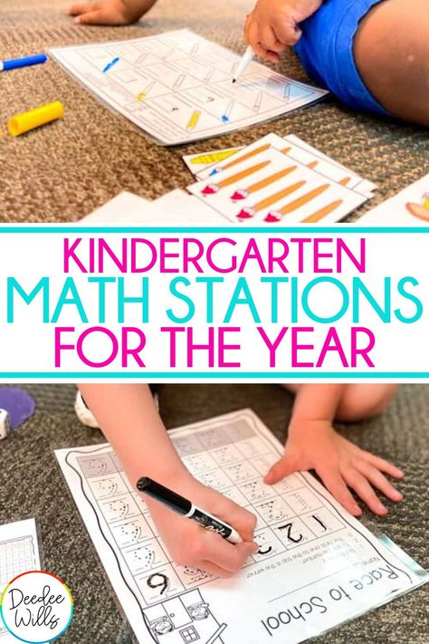 Math Center Ideas For Kindergarten, Kindergarten Math Intervention Activities, Math Station Ideas For Kindergarten, Math Game Kindergarten, Math Centers Kindergarten Work Stations, Easy Math Games For Kindergarten, Math Centers For Kindergarten, Math Stations For Kindergarten, Number Games For Kindergarten