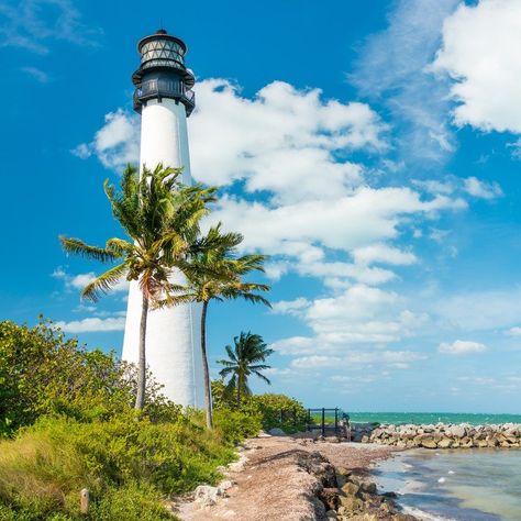 Blue Water Wallpaper, Cape Florida Lighthouse, Key Biscayne Florida, Crandon Park, Florida Lighthouses, Weekend In Miami, Cuban Cuisine, Florida State Parks, Key Biscayne