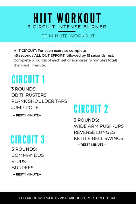 This HIIT workout is one of my at home workouts on the regular. Besides being a total body workout, these high intensity intervals are a great combination of both cardio and strength training.  #circuit Hiit Circuit, Emom Workout, Strength And Conditioning Workouts, Hiit Workout At Home, Interval Workout, Conditioning Workouts, Tabata Workouts, Hiit Workouts, Hiit Training