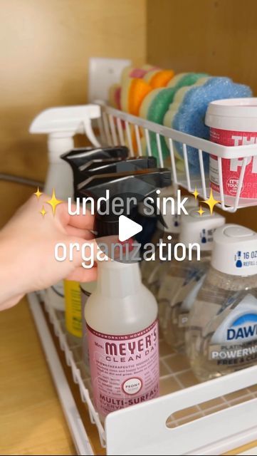 Elaina Zinke on Instagram: "Comment SINK to get these under sink organizers sent straight to your inbox! 🧼🫧

**Also linked in my Amazon Storefront (in my bio) under “Under Sink” 

#undersinkorganization #kitchenorganization #asmrsounds #organizewithme #cabinetorganization #organizedhome #amazonfinds #dawnpowerwash #dawndishsoap #lemishine #thepinkstuff #mrsmeyers #forceofnatureclean #scrubdaddy" Ikea Under Kitchen Sink Storage, Under Sink Organization Kitchen Diy, Undersink Organization Bathroom, Kitchen Sink Cleaner, Under Kitchen Sink Storage, Under Kitchen Sink, Under Kitchen Sink Organization, 100k Views, Kitchen Sink Storage