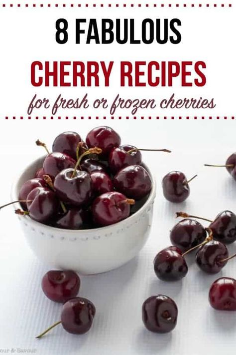 Recipes Using Sweet Cherries, Dark Cherry Dessert Recipes, What To Make With Frozen Cherries, Frozen Sweet Cherries Recipes, Uses For Frozen Cherries, Recipes With Sweet Cherries, Frozen Cherries What To Do With, Frozen Sweet Cherry Recipes, Frozen Cherry Recipes Desserts