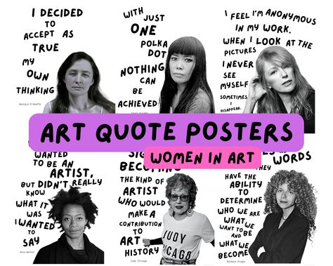 Artist Talk Poster, Art Teacher Posters, Art Classroom Quotes, High School Art Teacher Aesthetic, Famous Artist Quotes, Quote Poster Design, Art Class Posters, High School Art Room, Art Classroom Posters